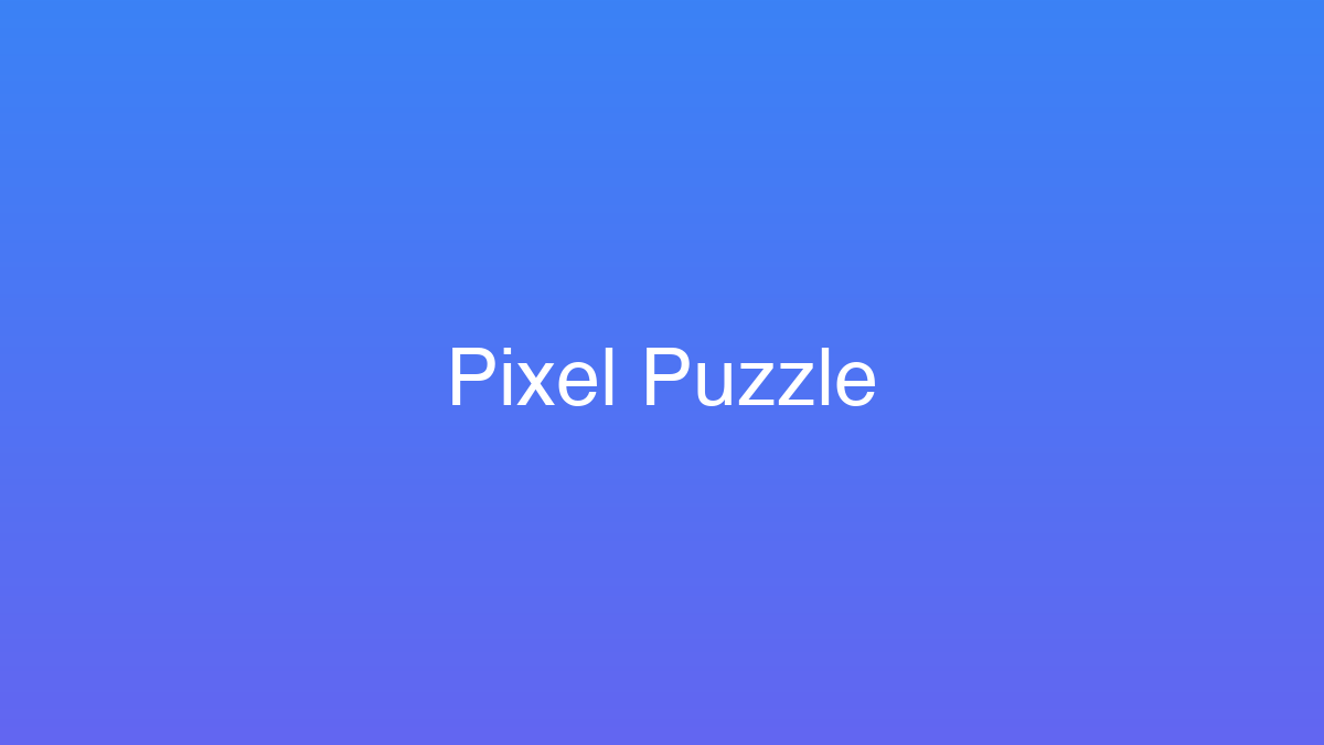 Pixel Puzzle